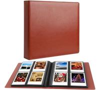 Tianyi-Album Photo Grand Format Avec 192 Poches Pour Les Photos Polaroid Carrées De Type I-Type (88 X 107 Mm) Et Pour Les Images Du Film Instax Wide (108 X 86 Mm) (Marron)