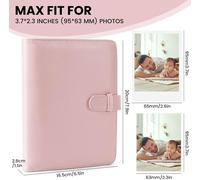 Tianyi-Album Photo Petit Format 256 Poches Pour Instax Mini Album Photo Polaroid Avec Fujifilm Instax Mini Film,Papier Photo Polaroid Zinc,Kodak Zinc Papier Photo Max Compatible Fujifilm 95x63 Mm (Vi