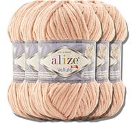 Tianyi-Alize Velluto - Lot De 5 Pelotes De Laine Turque De 100 G Chacune - Super Bulky - Douce - Laine Bébé - Pelote Xxl - Pour Amigurumi, Crochet Et Tricot (Rose - 866)
