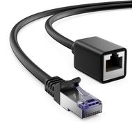 TIANYI-am Câble D'Extension CAT7 Ethernet - RJ45 Mâle à Femelle PiMF Cuivre S/FTP 600 MHz - LAN Réseau Brut Noir