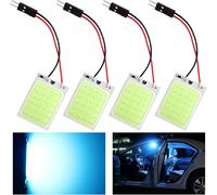Tianyi-Ampoule Led Pour Panneau Dôme, Éclairage Intérieur Led Pour Camions, Super Ice Blue Cob 24-Smd Auto Car Dome Map Reading Toit Plafond Avec Adaptateur Ba9s T10 Festoon Dc-12v Lot De 4