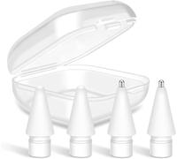 TIANYI-Apple Pencil Nibs [4 pcs] Pointes de Remplacement pour iPencil Stylus 1st/2nd Generation, 2 Longueurs de Pointes différentes Matériau Pom Plus résistant à l'usure