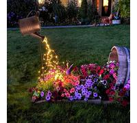 TIANYI-Arrosoir solaire pour décoration de jardin \u2013 Sculptures extérieures en cuivre imperméable en forme d'étoile LED Décoration de cour à suspendre (avec support)