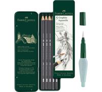 Tianyi-Art And Graphic (Kit Monochrome Aquarelle) Avec Pinceau Pour Réservoir D'eau Et Crayons Aquarelle Graphite Aquarelle, Contenu Hb, 2b, 4b, 6b, 8b