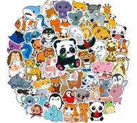 TIANYI-Autocollant Enfant 100 Pcs Stickers Animaux, Autocollant Kawaii Animaux, Vinyle Autocollant Imperméable, Gommettes Enfants 3 4 5 Ans, Stickers pour Scrapbooking Ordinateur Portable Journal Gou
