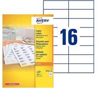TIANYI-AVERY - Boite de 1600 étiquettes autocollantes multi-usages, Format 105 x 37 mm, Impression copieur, (DP167-100)