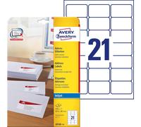 Tianyi-Avery Dennison J8160-10 Étiquettes D'adresse Pour Enveloppes Blanc 63.5 X 38.1 Mm 10 Feuilles (Import Allemagne)
