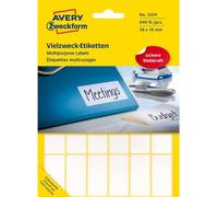 Tianyi-Avery Zweckform 3324 Paquet De 648 Étiquettes Tout Usage 38 X 18 Mm (Blanc) (Import Allemagne)