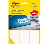 Tianyi-Avery Zweckform 3329 Lot De 192 Étiquettes Ménagères Autocollantes (76 X 39 Mm, 32 Feuilles De 6 Autocollants Chacune, Étiquettes Polyvalentes Pour La Maison, L'école Et Le Bureau, Pour Écrire