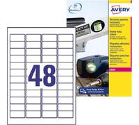Tianyi-Avery Zweckform L4778¿8 Outdoor Film Étiquettes (A4, 384 Étiquettes, Résistant Aux Intempéries, 45,7 X 21,2 Mm) 8 Feuilles Blanc