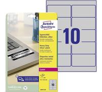 Tianyi-Avery Zweckform L6012-20 Etiquettes Polyester Ultra Résistantes Métallisées 96 X 50,8 Mm 20 Feuilles (Import Allemagne)