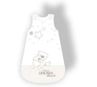 Tianyi-Baby Best Gigoteuse Pour Bébé, Motif Kleiner Lieblingsmensch, 110 Cm, Fermeture Éclair Latérale Et Boutons Pression, Blanc
