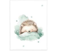Tianyi-Babybest Couverture Douce Petit Hérisson, Microfibre Peluche, 75 X 100 Cm, 100% Polyester, Weiß