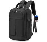 TIANYI-Bagage Cabine 40x20x25 Ryanair 6"" Sac à Dos pour Ordinateur Portable 14/15, Valise Cabine Petit Sac De Voyage Cabine Avion, Noir Noir