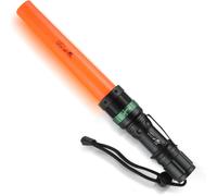 TIANYI-Baguette de Trafic de signal d'orchestre 6 pouces LED Lampe de poche avec mode clignotant, Lanière dragonne, 250 lumens, finition orange