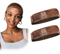Tianyi-Bandeau Perruque Antidérapant, Bande Anti-Glisse Perruques Femme, Marron 2 Pièces