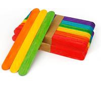 Tianyi-Batonnet En Bois,Bâtonnets De Bois 100 Pcs 6inch,Batonnet Cire Epilation,Colored Craftstick,Abaisse Langue Bois,Bâtonnets En Bois Pour Le Bricolage,Baton De Bois Loisir Creatif Diy