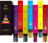 Tianyi-Bâtons D'encens Premium Luxe Series 7 Bâtons D'encens (175 Bâtons) \U2013 Lavande, Bois De Santal, Jasmin, Patchouli, Rose, Vanille Et Temple Indien Avec Porte-Bâtons D'encens