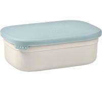 Tianyi-Béaba, Lunch Box Enfant, Boîte À Dejeuner/Repas, Boite En Inox, Bento, Compartimenté, Séparateurs, Housse En Silicone, 760ml, Gris Velours/Bleu Baltique