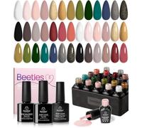 Tianyi-Beetles 20pcs Gel Nail Polish Kit Fall Winter Colors, With Base Gel Top Coat- Lucky Tarot Collection, Popular White Black Nude Grey Green Nail Art Glitters Colors Soak Off Uv Gel Polish
