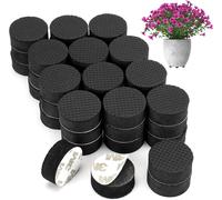 TIANYI-Belle Vous Lot de 40 Pied Pot de Fleur Invisible - Pied Caoutchouc Noir pour Plantes - Tampon Antidérapant Auto-Adhésif pour Pots Moyens et Grands - Rehausseur Plantes Extérieures et Intérieur