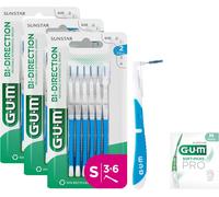 Tianyi-Bi-Direction Brossettes Interdentaires Orientables En 2 Positions Positionnement À 90° Nettoyage Des Dents Et Élimination De La Plaque Dentaire 0.9mm, Iso 2 Taille S Lot 3x6 + 1 Bonu