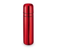Tianyi-- Biberon Isotherme // Cup In Cup Avec 2 Couvercles - Rouge - Elégant Thermos Isotherme À Bouchon Vissable Avec Ouverture À Pression, 2 Tasses Intégrées 750 Ml, Extérieur, Randonnée, Bureau