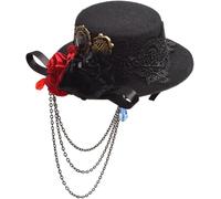 Tianyi-Blessume Mini Chapeau Steampunk Pince À Cheveux Gothique Femmes Cosplay Accessoires De Tête