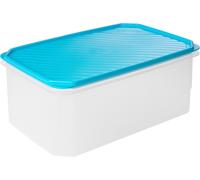 Tianyi-Boîte Alimentaire, Hermétique, 4.7 L Capacité, Couvercle À Pression Flexible, Sans Bpa, Passe Au Micro-Ondes Et Au Lave-Vaisselle, Bleue. Dimensions : 28,5 X 18,5 X 12,2 Cm