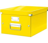 Tianyi-Boîte De Rangement Click & Store, Format Moyen A4 (28,1 X 20 X 37cm), Pour L'organisation Des Objets De La Maison Et Du Bureau, Montage Bouton Pression, En Carton Recyclé À 85%, Jaune, 6044001