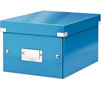 Tianyi-Boîte De Rangement Click & Store, Petit Format A5 (22 X 16 X 28,2 Cm), Pour L'organisation Des Objets De La Maison Et Du Bureau, Montage Bouton Pression, En Carton Recyclé À 84%, Bleu, 6043003