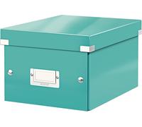 Tianyi-Boîte De Rangement Click & Store, Petit Format A5 (22 X 16 X 28,2 Cm), Pour L'organisation Des Objets De La Maison Et Du Bureau, Montage Bouton Pression, Carton Recyclé À 84%, Menthe, 60430051