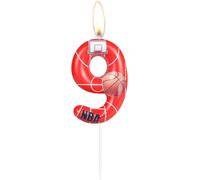 Tianyi-Bougie D'anniversaire Sur Le Thème Du Basket-Ball, Bougies D'anniversaire Pour Garçons Et Filles, Enfants, Fournitures De Fête À Thème De Réunions (Chiffre 9)