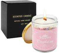 Tianyi-Bougie En Cire De Soja Parfumée Pour Gâteau D'anniversaire À La Lavande, 50 Heures De Combustion ¿ Cadeau Mignon Et Amusant Pour Femme, Homme, Épouse, Mari, Meilleur Ami, S?Ur, Collègue De