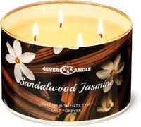 Tianyi-Bougie Parfumée 4 Mèches, 18oz, Mélange De Cire De Soja, Parfum Longue Durée, Plus De 50 Heures, Décoration Et Cadeaux De Pendaison De Crémaillère, Bois De Santal Et Jasmin
