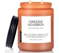 Tianyi-Bougie Parfumée Bourbon Au Coin Du Feu Bougie À Deux Mèches De 550 G Brûlage De 110 Heures Cire De Soja Naturelle Et Organique Décoration Pour Chambre