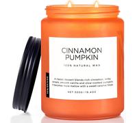 Tianyi-Bougie Parfumées Citrouille À La Cannelle Grande Bougie En Soja Naturel À Double Mèche De 550 G Brûlage De 110 Heures Lent Cadeau De Bougie D'automne Pour Halloween Décoration Pour La Maison