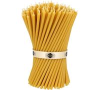 Tianyi-Bougies En Cire D'abeille Pure - Bougies Coniques Hautes, Fines - Bougies Décoratives Pour La Prière D'église, La Décoration Ou Les Bougies D'anniversaire - Longueur 18,5 Cm, 50 Pièces