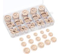 Tianyi-Bouton Bois 140 Pièces Boutons Mercerie Boutons 2 Trousbouton Bois Naturel Idéal Pour Coudre Et Créer Des Décorations 15/20/25 Mm