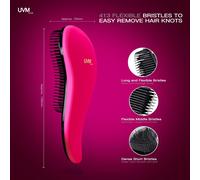 Tianyi-Brosse À Cheveux Démêlante Pour Femmes, Filles Et Enfants ¿ Faites Glisser La Brosse Démêlante Pour Cheveux Mouillés, Fins, Bouclés, Épais Et Afro (Rose Rouge)