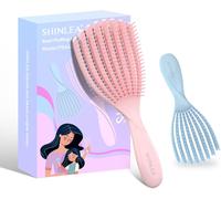 Tianyi-Brosse Cheveux - Brosse Cheveux Bouclés - Élimine Les N?uds, Brosse A Cheveux Bouclés Pour Femmes, Hommes, Enfants - Mini Brosse Demelante Cheveux À Utiliser Sur Cheveux Mouillés Et Secs