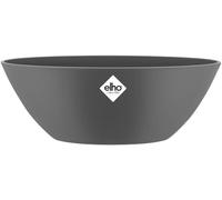 Tianyi-Brussels Ovale 36 - Pot De Fleurs Pour Intérieur - Ø 36.0 X H 13.1 Cm - Noir/Anthracite
