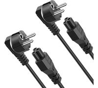 TIANYI-C5 câble d'alimentation (2 pièces 1.8m) Clover Cordon Plug Chargeur Secteur Remplacement câble d'origine Alimentation Ordinateur Portable Compatible avec Lenovo HP ASUS Dell Acer PC Moniteur