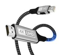 TIANYI-Câble 4K Mini DisplayPort vers HDMI,[2K 60Hz,1080P@120 Hz,boîtier en aluminium]pour Thunderbolt 1/2 (Mini DP) Câble HDMI en nylon tressé compatible avec MacBook Air,MacBook Pro,iMac,Surface Pr