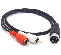 TIANYI-Câble 7 broches DIN vers RCA, fiche MIDI mâle à 7 broches vers 2 RCA mâles, cordon adaptateur audio pour systèmes Bang Olufsen, Naim, Quad.Stereo (50 cm)