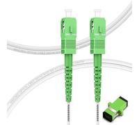 TIANYI-- Câble à Fibre Optique 2m Acier Blindé SC/APC à SC/APC - Rallonge/Jarretière Monomode Simplex Compatible avec Orange SFR Bouygues et Plus