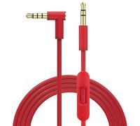 TIANYI-Câble audio de rechange avec microphone en ligne et contrôle compatible avec casques Beats by Dr Dre Solo2/Solo 3/Studio 2 3 Pro/Detox/Wireless/Mixr/Executive/Pill (1,8 m, rouge)