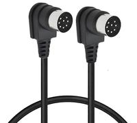 TIANYI-Câble audio double angle 90 degrés - Grand connecteur DIN 8 broches vers haut-parleur mâle - 2 rallonges DIN 8 broches à 90 degrés - Pour Bang et Olufsen B&O PowerLink BeoLab (0,5 m)