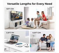 TIANYI-Câble Chargeur pour Macbook Pro 2023,USB Type C 1M/2M/3M 3Pack,Cordon Charge Nylon pour Macbook iMac Mac Pro Mini Air 2022 2021,M3 M2 M1,Samsung A54 A53 A52 A42 A32,S25 S24,iPhone 17 16 Max