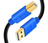 TIANYI-Câble d'imprimante USB 2.0 vers USB B 10M, câble pour imprimante câble d'impression HP, Canon, Lexmark, Epson, Dell, Xerox, Panasonic, Scanner (10M)